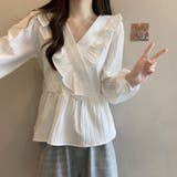 プリーツフリル カシュクールブラウス レディース | Beststore | 詳細画像3