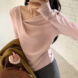 ドレープネック デコルテ見せ 長袖トップス Tシャツ カットソー | Beststore | 詳細画像19 