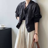 【シアー感×ミリタリー】シースルーノーカラーブルゾン シアーシャツジャケット（全… | Beststore | 詳細画像7 