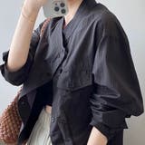 【シアー感×ミリタリー】シースルーノーカラーブルゾン シアーシャツジャケット(全… | Beststore | 詳細画像6