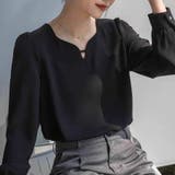 【上品きれいめ】キーネック 長袖 ブラウス | Beststore | 詳細画像9