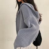 ワッフルニット ジップアップパーカー ショート丈 | Beststore | 詳細画像6