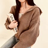 ワッフルニット ジップアップパーカー ショート丈 | Beststore | 詳細画像8