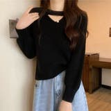 2WAY デコルテオープンがこなれ感を演出!配色ボタン&チョーカー風ハイネックニ… | Beststore | 詳細画像4