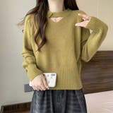 2WAY デコルテオープンがこなれ感を演出！配色ボタン＆チョーカー風ハイネックニ… | Beststore | 詳細画像12 