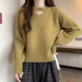 2WAY デコルテオープンがこなれ感を演出!配色ボタン&チョーカー風ハイネックニ… | Beststore | 詳細画像15