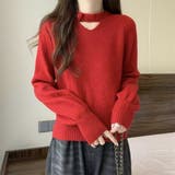 2WAY デコルテオープンがこなれ感を演出!配色ボタン&チョーカー風ハイネックニ… | Beststore | 詳細画像17