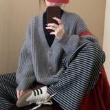 グレー | オーバーサイズ ざっくり編み ニットカーディガン | Beststore