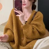 キャメル | オーバーサイズ ざっくり編み ニットカーディガン | Beststore
