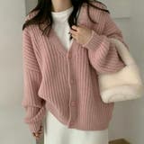 ピンク | オーバーサイズ ざっくり編み ニットカーディガン | Beststore