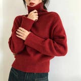 ワインレッド | 【全10色】もっちりあったか ハイネック リブニット | Beststore