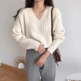 【全5色】こなれ感たっぷり ルーズシルエット Vネック | Beststore | 詳細画像6
