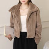 ふわふわ手触り エコファー ショート丈 ジップアップブルゾン 全3色 | Beststore | 詳細画像10