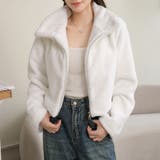 ふわふわ手触り エコファー ショート丈 ジップアップブルゾン 全3色 | Beststore | 詳細画像14
