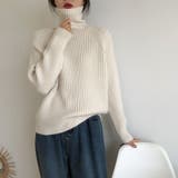 【全10色】ふんわり暖か リブ編みタートルネックニットトップス ラグランスリーブ | Beststore | 詳細画像1