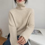 【全10色】ふんわり暖か リブ編みタートルネックニットトップス ラグランスリーブ | Beststore | 詳細画像5