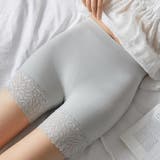 グレー | レース付きペチコートパンツ レディース 裾レース | Beststore