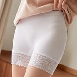 ホワイト | レース付きペチコートパンツ レディース 裾レース | Beststore