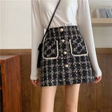 ブラックチェック | レディース ミニスカート タイトスカート厚手 | Beststore