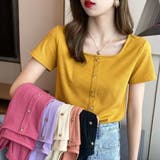 UネックTシャツ クルーネックＴシャツショート丈Ｔシャツ ショート丈 | Beststore | 詳細画像5 