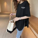 バックプリントTシャツロゴプリントTシャ ゆったり 韓国ファッションオーバーサイズ | Beststore | 詳細画像3