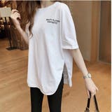 バックプリントTシャツロゴプリントTシャ ゆったり 韓国ファッションオーバーサイズ | Beststore | 詳細画像5