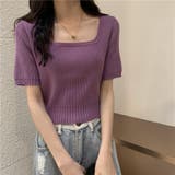 UネックカラーTシャツ カットソートップス Tシャツ | Beststore | 詳細画像5