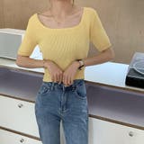 レモン | UネックカラーTシャツ カットソートップス Tシャツ | Beststore
