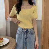 UネックカラーTシャツ カットソートップス Tシャツ | Beststore | 詳細画像6