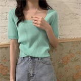 UネックカラーTシャツ カットソートップス Tシャツ | Beststore | 詳細画像7