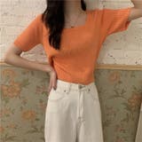 UネックカラーTシャツ カットソートップス Tシャツ | Beststore | 詳細画像4