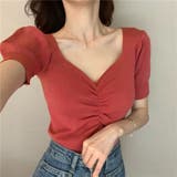 ニットソー半袖 ショートｖネック ニットソー | Beststore | 詳細画像4 