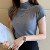 さらっとした肌ざわり サマーニット ハーフタートルネック | Beststore | 詳細画像1