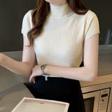ライトベージュ | さらっとした肌ざわり サマーニット ハーフタートルネック | Beststore