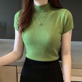グーリン | さらっとした肌ざわり サマーニット ハーフタートルネック | Beststore