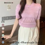 ライトパープル | 透け感 カットソー 半袖 | Beststore