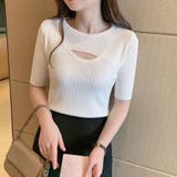 サマーニット半袖 五分丈 トップス | Beststore | 詳細画像3 