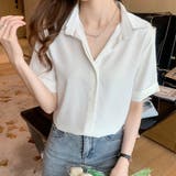 ホワイト | トップス 襟付きシャツ 半袖 | Beststore