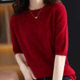 トップス ニットソー半袖 クルーネックニットソー | Beststore | 詳細画像10