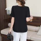 【新色追加】トップスマットサテン シャツブラウス Vネック | Beststore | 詳細画像16 