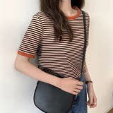 バイカラーボーダーTシャツ 韓国ファッション tシャツ | Beststore | 詳細画像2 