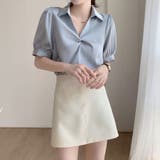トップス半袖ブラウス マットサテン ブラウス | Beststore | 詳細画像7