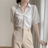 トップス半袖ブラウス マットサテン ブラウス | Beststore | 詳細画像1