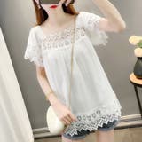 レース付きシャツブラウス レディース フリルブラウス | Beststore | 詳細画像3