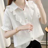 フリルシャツブラウス レディース フリルブラウス | Beststore | 詳細画像1