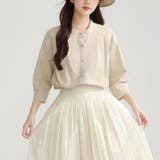 ベージュ | バンドカラー シャツ ブラウス | Beststore