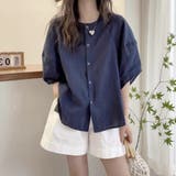 ナチュラル 無地 トップス シャツブラウス レディース | Beststore | 詳細画像12