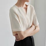 キーネック 半袖 シャツブラウス | Beststore | 詳細画像5