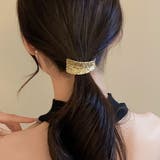 ゴールド | 「こなれ感UP」メタル質感のくしゅくしゅポニーフック ヘアゴム | Beststore