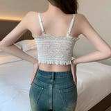 総レース ビスチェ風 キャミソール トップ  パッド付き | Beststore | 詳細画像7 